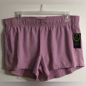 Women’s running short with mesh  pantie under two side pockets purple.XXL(20)